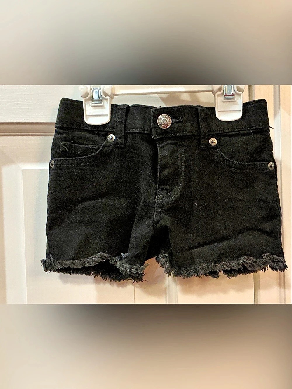 Cat & Jack Mid-Rise Cutoff Jean Shorts Girls Black Frayed Jean Shorts